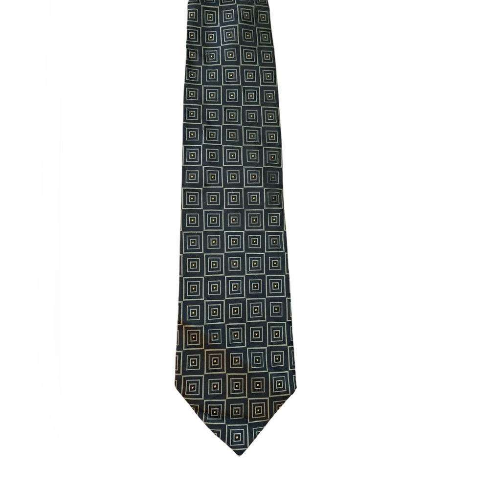 Dani 100% silk tie. Black with geometric pattern. Excellent used condition.